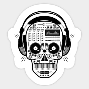 DJ Skull Sticker